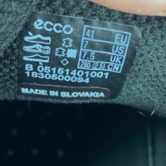 Ecco New Jersey Bike Toe Lace Up Leather Oxfords, size 7‎